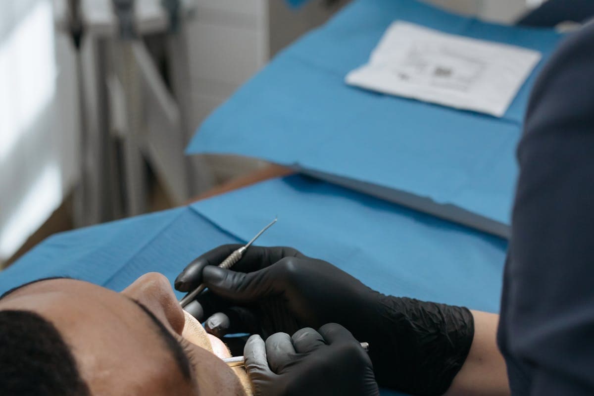 A Person Having Dental Checkup